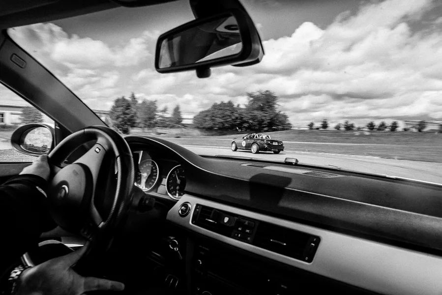 BMW chasing Miata